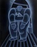 ANTENATO - olio su tavola cm115X89 - Verdini Pietro - 2007 -